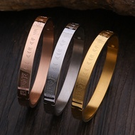 Bonding Six-Character Mantra Bracelet Titanium Steel Bracelet Shurangama Mantra Sutra Daming Mantra 