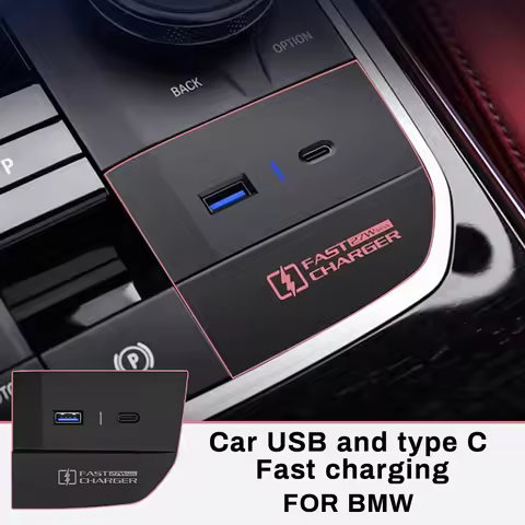 Fast phone Charge For BMW G42 G20 G21 G22 G23 G26 G28 I3 I4 27W Car USB type-c charger gear shift le