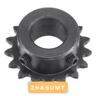 ZHAGUMT366HT 17 Tooth Gear, 25 Chain C45 Carbon Steel Roller Sprockets, Practical Black Oxide Single