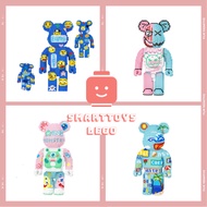 Assemble Lego Bearbrick 55cm, Bearbrick Pastel Color / Letter Pattern / JinX Size 55cm, Box With Manual, With Hammer