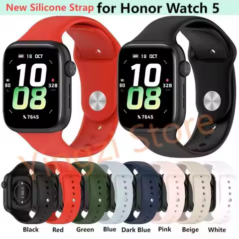 New Silicone Strap for Honor Watch 5 Replacement Wristband Watchband for Honor Watch5 Sport Bracelet