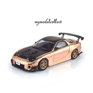 MODEL COLLECT 1:64 MAZDA RX-7 FD3S CHROME COPPER - Diecast Model Car