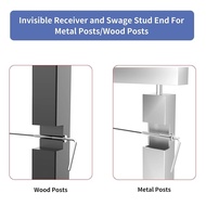 <ANME>20Pack 1/8" T316 Stainless Steel Invisible Cable Railing Kit for Seamless Views