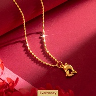Trang Sức Đôi Mặt Dây Chuyền Cá Heo Xinh Xắn 24K Dây Chuyền Vàng Thời Trang Vòng Cổ Cho Nữ Và Nữ