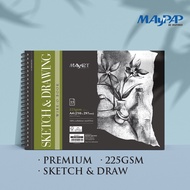 MayArt SC Wire-O Sketch & Drawing Book 225gsm A3/A4