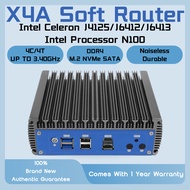 X4A Soft Router Intel Celeron J4125/J6412/J6413 DDR4 NVME SATA 4K UHD  MINI PC