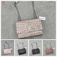 QE [Ready Stock] Guess Cotton Chain Shoulder Bag Sling Bag Women Underarm Bag