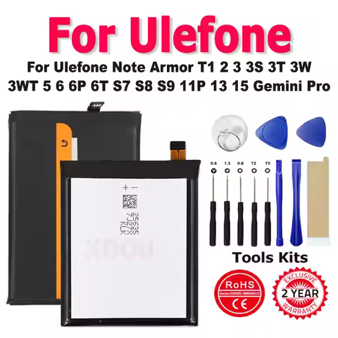 S9Pro Armor2 Armor13 Armor15 Note11P Battery For Ulefone Note Armor T1 2 3 3S 3T 3W 3WT 5 6 6P 6T S7