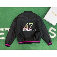 D1or2025 Early Autumn Color Matching Letter Embroidery Baseball Jacket