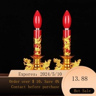 ledLongfeng Lights Plastic Electric Candle Light Amass Fortunes Altar with God of Wealth Guanyin Buddha Lamp Decoratio