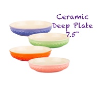 Luxe Ceramic Deep Plate 7.5" x 4pcs