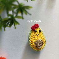 Crochet avocado keychain fruit amigurumi Handmade knitted avocado keychain cute unique
