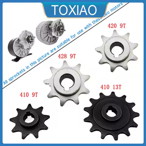 #410 9 13 Tooth Sprocket #420 428 9 Tooth 11mm key slot hole Sprocket For Electric Bike Motor MY1016