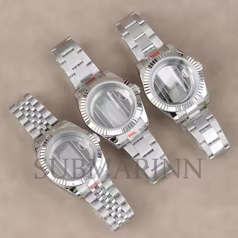 36mm 39mm Silver High-quality Watch Case Sapphire Glass Waterproof For DATEJUST NH35 NH36 Movement S