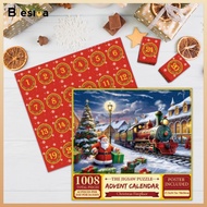 Blesiya Merry Christmas Jigsaw Puzzle Adults Puzzle Games Unique Gift Home Decoration 24 Days of Chr