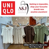 [100% ORIGINAL💯🛍️] UNIQLO Modal Cotton Open Collar Short Sleeve Shirt / Polo Shirt / Baju Kemeja Kolar Lelaki