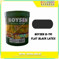 Boysen.M+B-791#r@&rP`Flat;lN`Black;bp`Latex;wY`Paint;H`-;h`Available in 4L and 16L sizes