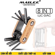 Lục Giác Sửa Chữa Xe Đạp Đa Năng ESL-81, Nhỏ Gọn, Gấp Gọn, 8 Trong 1, Chất Liệu Thép 43 Không Gỉ, Dù