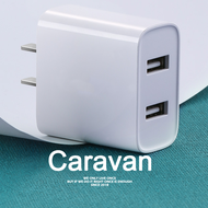 7# Caravan Crew Charger Adapter หัวชาร์จ Adapter 2ช่อง USB 2.4A (2 Ports) Samsung iPhone Xiaomi Huawei Oppo Vivo Redmi Realme