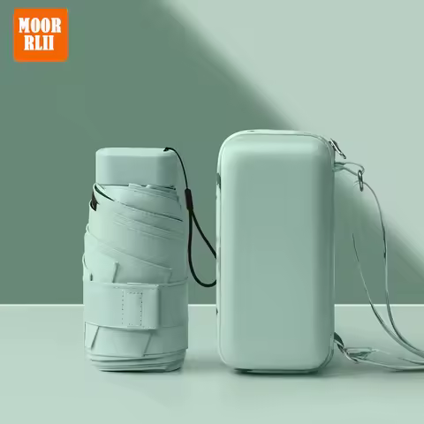 Mini Umbrella Rain Women Flat Lightweight Umbrella Parasol Folding Sun Umbrellas Mini Umbrella Small