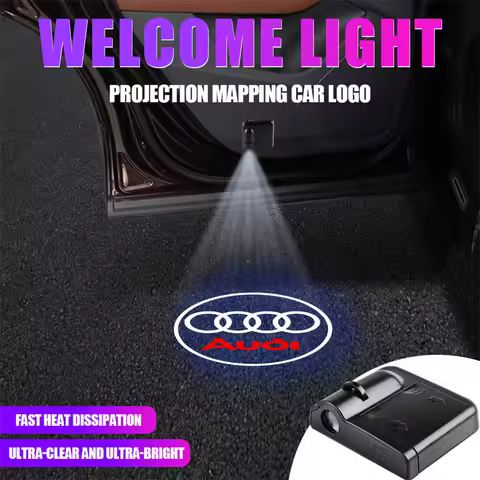 1/2pcs LED Car Door Welcome Light Laser Magnetic Projector Lamp For Audi Sline A4 B6 B8 B7 A6 A3 8P 