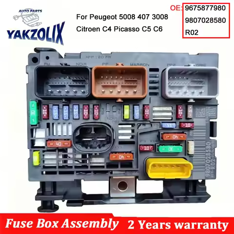 New 9667044980 9807028580 9675877980 Engine Fuse Box Assembly BSM R02 Module For Peugeot 5008 407 30