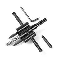 KAIEW Có thể điều chỉnh Máy cắt lỗ Vát góc 45 độ Loại máy bay Mũi khoan gỗ Dao phay gỗ Độ bền cao Má