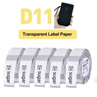 Dfdc NiiMbot กระดาษใสความร้อนกันน้ำมันป้ายกระดาษสีขาวสำหรับ D11 D101 D110เครื่องพิมพ์ฉลากเครื่องปริ้นตราด้วยความร้อนแบบพกพา