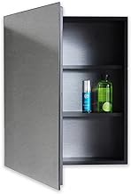Aluminum Mirror Cabinet, Bathroom Medicine Cabinet, Kitchen Wall cabinets, 180°rotatable Installation, Multi-Layer lockers (Color : Black, Size : 501160cm)