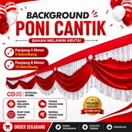 MERAH 8.8 Red and White Background Flag 5 Waves 10 Abutai Waves
