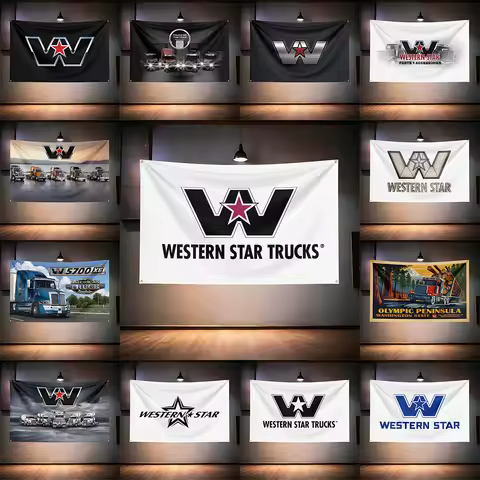 Western-stars Truck Fans Flag 3x5ft 90x150cm For Truck Garage Bar Wall Decor Banner