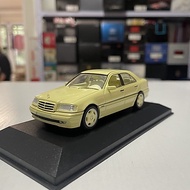 1: 43 Mini Cut Benz Benz C-Class Car C36 AMG W202 Sedan Car Model Yellow