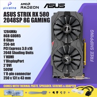 Used ASUS RX 580 RX580 2048sp 8G 8GB D5 DUAL FAN AMD  Graphic Graphics Card grafik cards stock GPU in stock