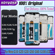 XD ของแท้สำหรับ Motorola Moto G10หน้าจอดิจิตอลสัมผัสหน้าจอ LCD G30 G20พร้อมกรอบสำหรับ Moto G50 5G/G5