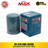 FC-319 Vic Fuel Filter For Mitsubishi 6D14 / 6D15 / 6D16