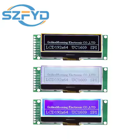19264 192*64 Graphic Matrix Serial SPI LCD Module Display Screen in 3.3V-5V