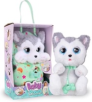 IMC Toys Baby Paws - Siberian Husky Puppy with Carrier | Soft and Cuddly Toy Puppy That Make 5 Adora