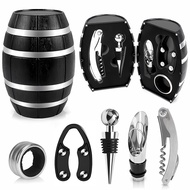 Red Wine Toolbox Corkscrew Set Gift Set Wooden Box Red Wine Tools Wine Barrel Red Wine Tool Set