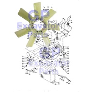 UH063 / UH045-7 / 6BD1 / 6BB1 Hydraulic Excavator Engine Fan Blade