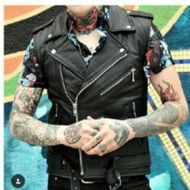 Motorcycle vest semi-leather motorcycle vest/ Cool vest/ rocker vest/
