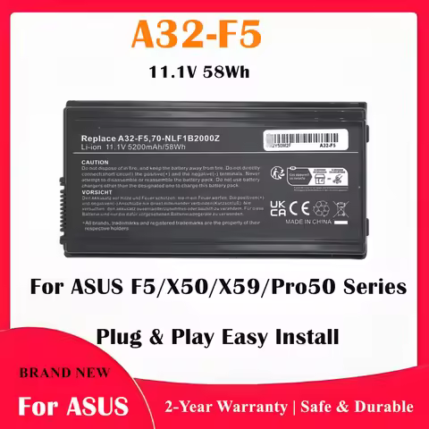 Laptop Battery For ASUS A32-F5 F5 F5C F5GL F5M F5N F5R F5RI F5SL F5V F5VI F5VL F5Z F5, X50, X59, Pro