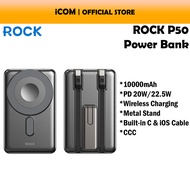 ROCK P50 PD 20W 10000mAh Magnetic Wireless Power Bank CCC