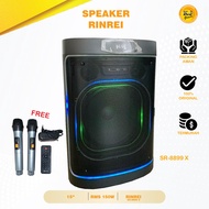 PROMO SPEAKER PORTABLE BLUETOOTH RINREI SR-8899 X UKURAN 15INCH TERMURAH REKOMENDASI