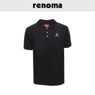 RENOMA Black Plain Polo Tee 100% COTTON