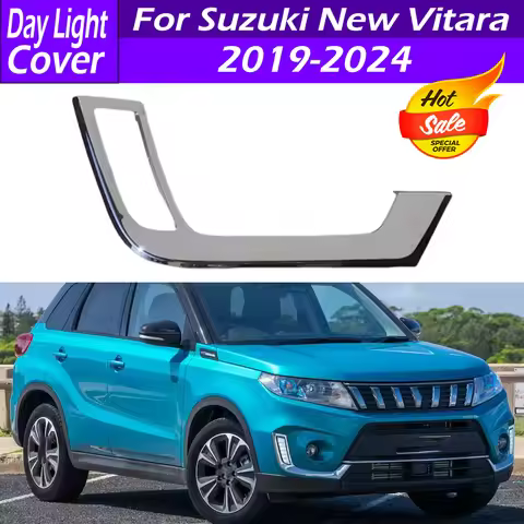 For Suzuki New Vitara 2019-2024 Car Fog Light Chrome Bezel Cover Daytime Running Light Bezel 71751-8