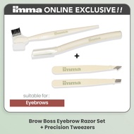 I'mma Online Exclusive - I'mma Flex Brow Razor + Precision Tweezers Eyebrow Razor Tweezer