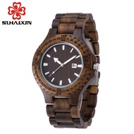 Big Sport Mens Watches Wooden 2018 Simple Luxury Top Brand Classical Quartz Wrist Light Watch Gentle