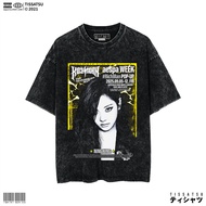 TISSATSU AESPA RICHMAN NINGNING Oversize Washed T-Shirt Kpop Wash Slimfit T-Shirt/ AESPA-51/