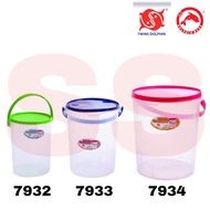 [Twins Dolphin] Airtight Round Container With Handle (7932 / 7933 / 7934)