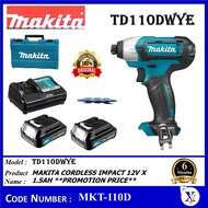 MKT-110D TD110DWYE 12V X 1.5AH (2pcs BATTERY) MAKITA CORDLESS IMPACT DRILL [100% ORIGINAL]